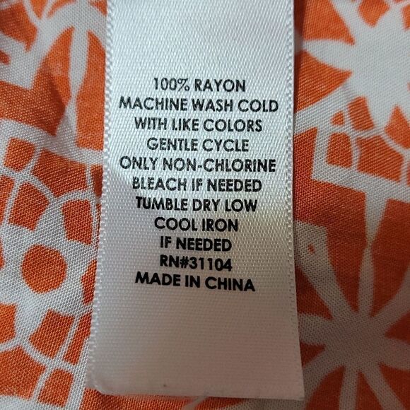 Crown & Ivy 1X boho orange top - Picture 6 of 6